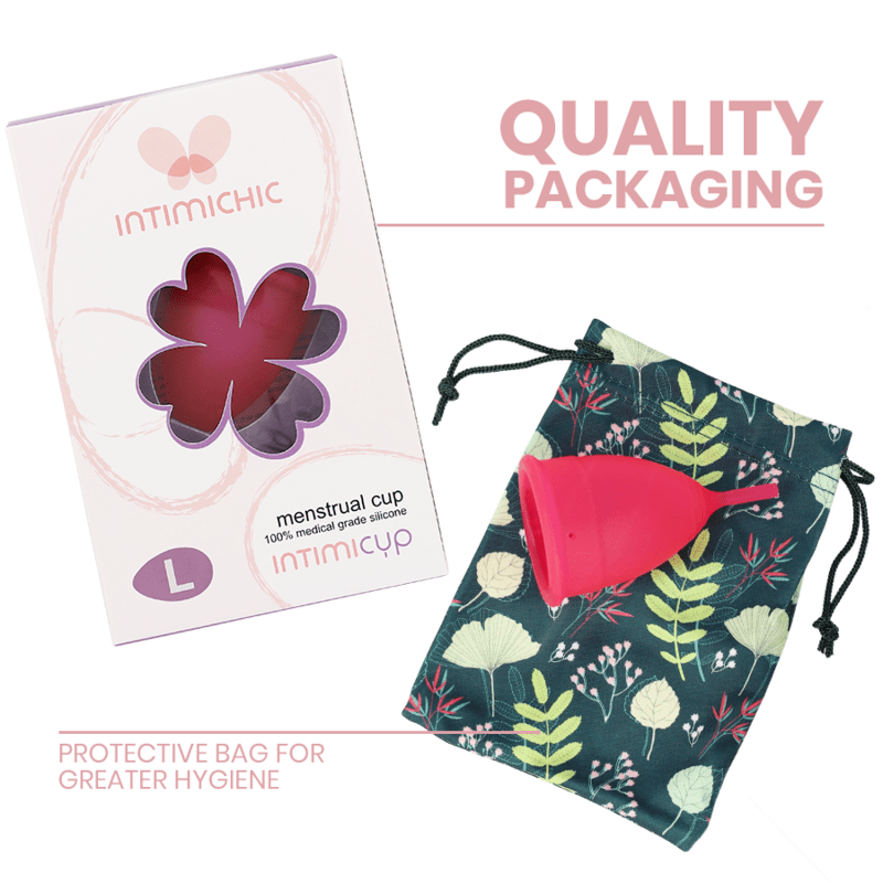 INTIMICHIC – COUPE MENSTRUELLE EN SILICONE MÉDICALE – TAILLE L