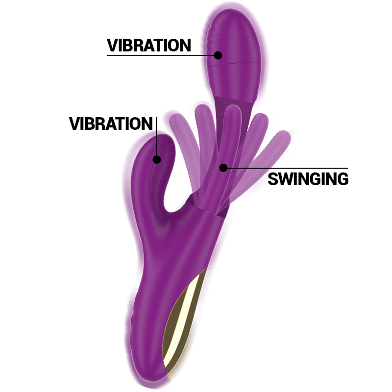 INTENSE – APOLO VIBRATEUR MULTIFONCTION RECHARGEABLE 7 VIBRATIONS AVEC LANGUE OSCILLANTE VIOLET