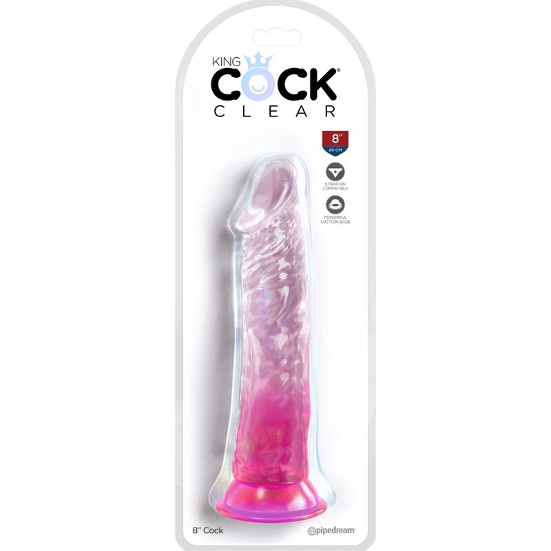 KING COCK – CLEAR PÉNIS RÉALISTE 19.7 CM ROSE