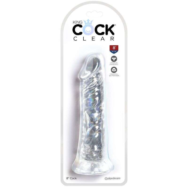 KING COCK – PÉNIS RÉALISTE CLAIR 19.7 CM TRANSPARENT