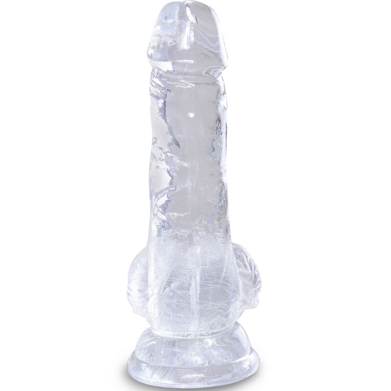 KING COCK – CLEAR PÉNIS RÉALISTE AVEC BOULES 10.1 CM TRANSPARENT