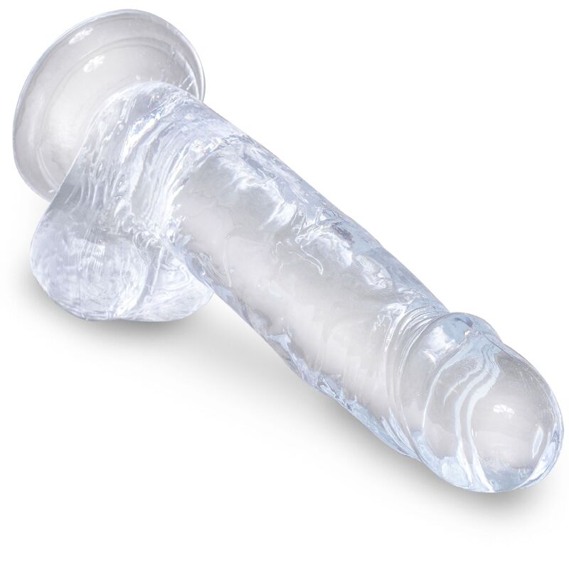 KING COCK – CLEAR PÉNIS RÉALISTE AVEC BOULES 15.2 CM TRANSPARENT