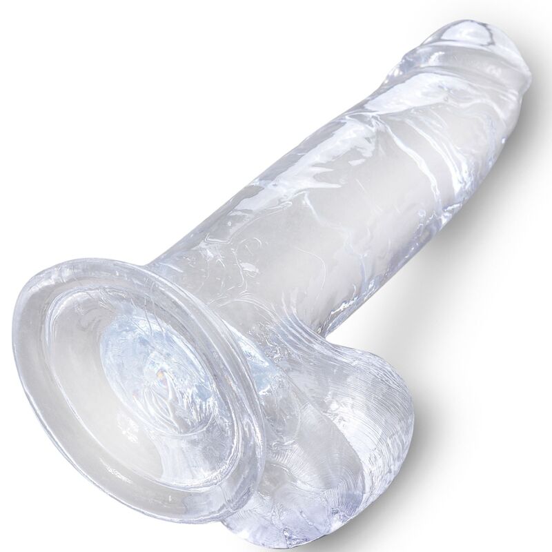 KING COCK – CLEAR PÉNIS RÉALISTE AVEC BOULES 15.2 CM TRANSPARENT