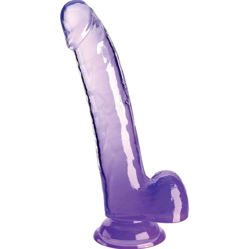 KING COCK – CLEAR GODE AVEC TESTICULES 20.3 CM VIOLET