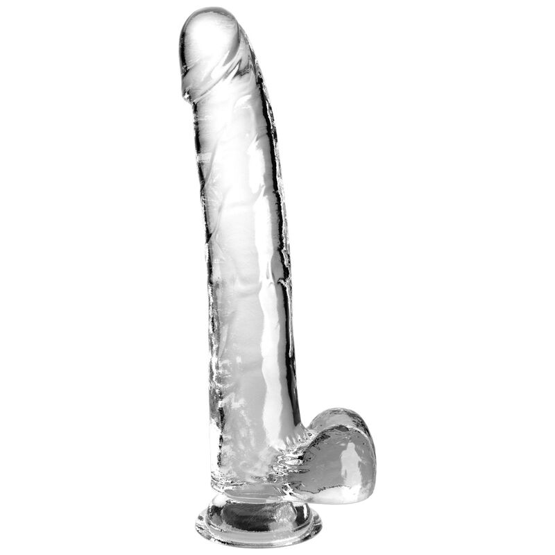 KING COCK – CLEAR GODE AVEC TESTICULES 24.8 CM TRANSPARENT