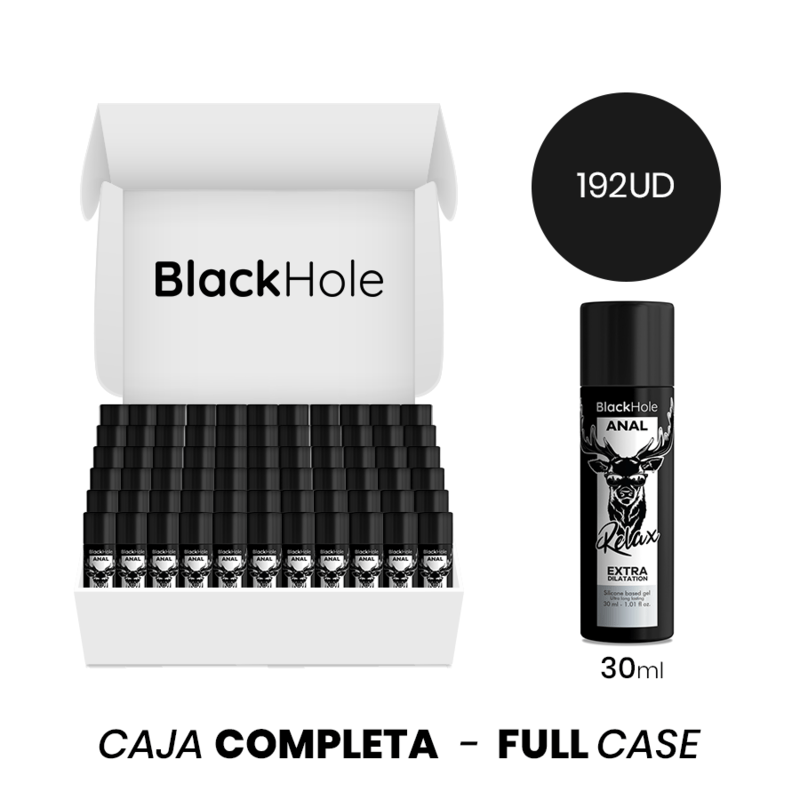 MOQ 192 – DILATATION ANALE À BASE DE SILICONE HOLEGEL NOIR 30 ML