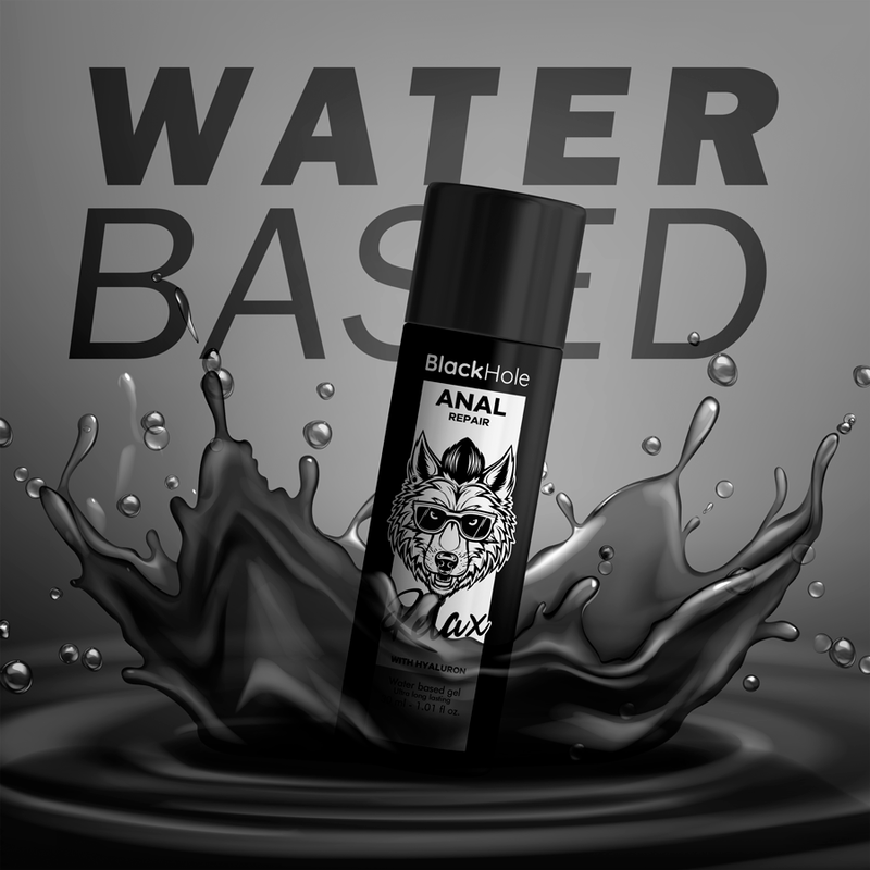 BLACK HOLE – RÉPARATION ANALE RELAX À BASE DEAU AVEC HYALURON 30 ML