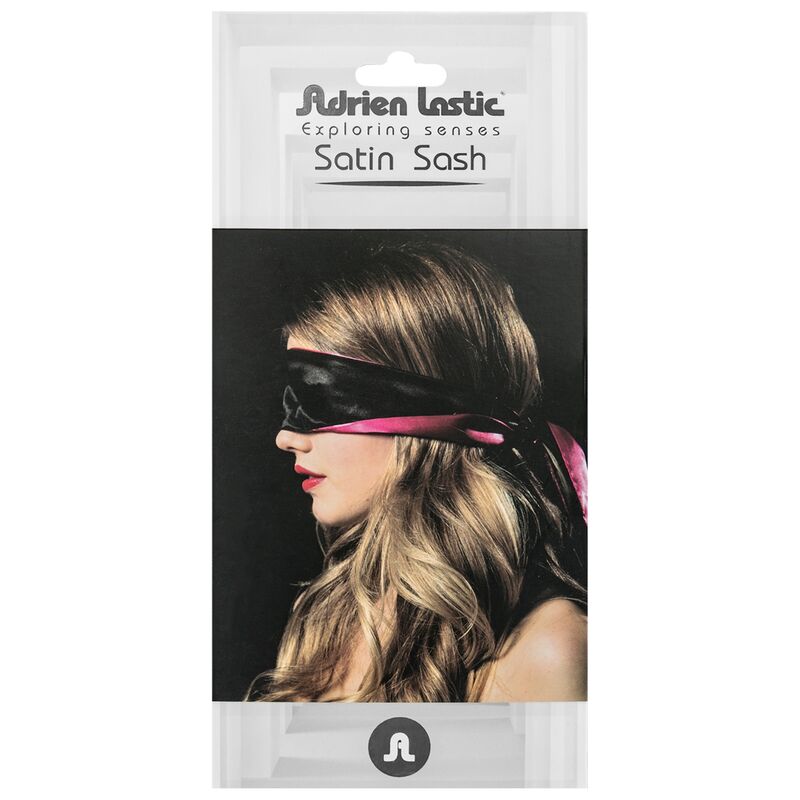 ADRIEN LASTIC – BANDAGE RÉVERSIBLE SATIN ROSE/NOIR
