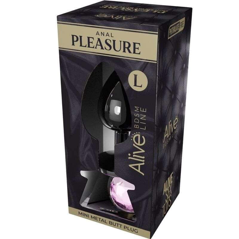 ALIVE – MINI PLUG DE PLAISIR ANAL MÉTAL ROSE TAILLE L