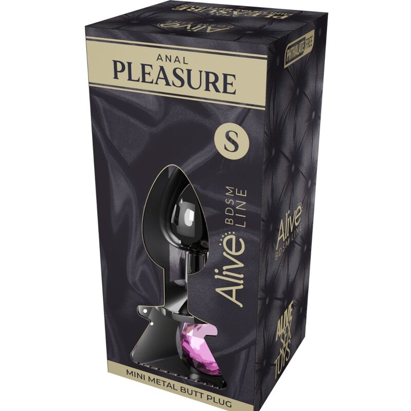 ALIVE – PLAISIR ANAL MINI PLUG MÉTAL ROSE TAILLE S