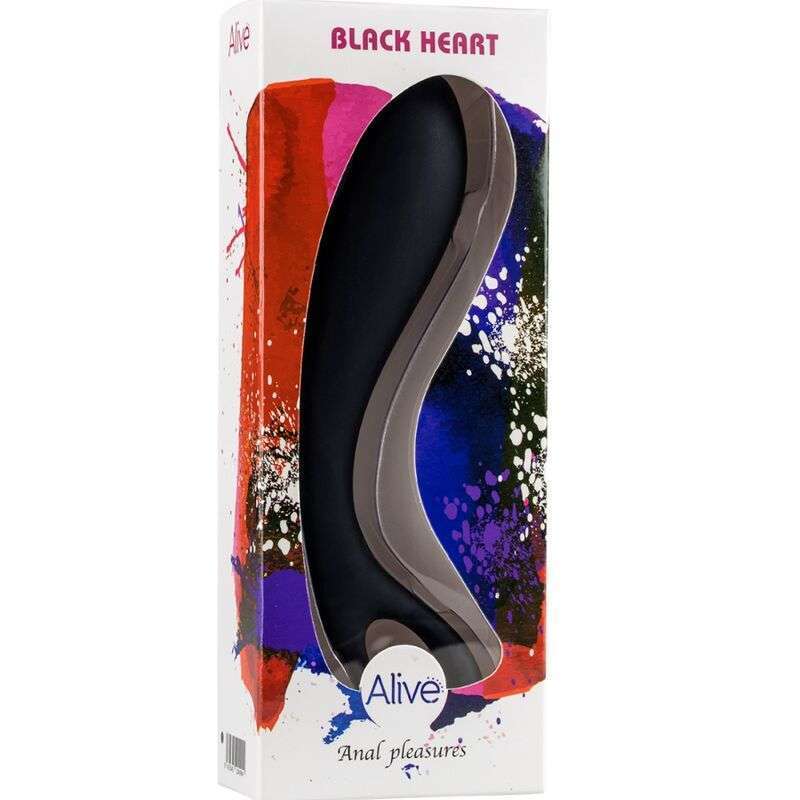 ALIVE – MASSEUR ANAL COEUR NOIR 15 CM