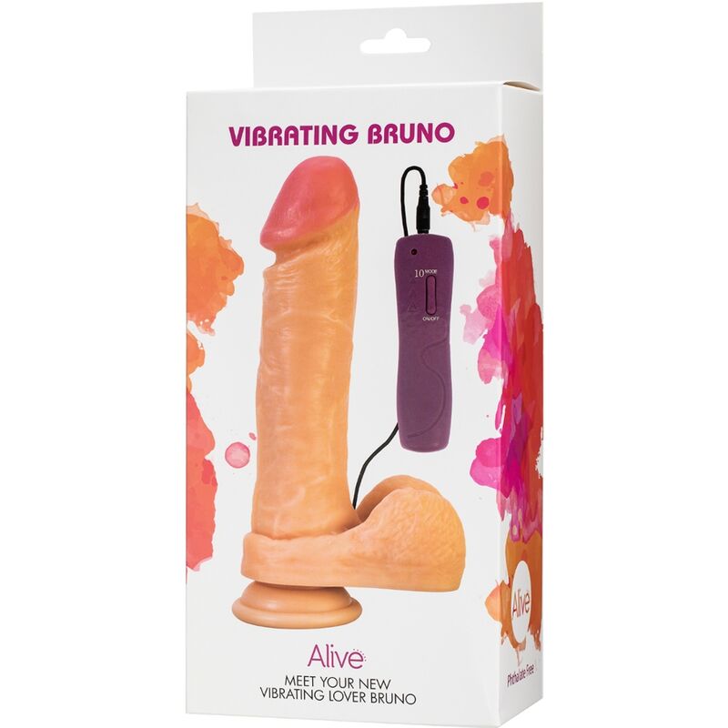 ALIVE – VIBRATEUR PÉNIS RÉALISTE BRUNO 22 CM
