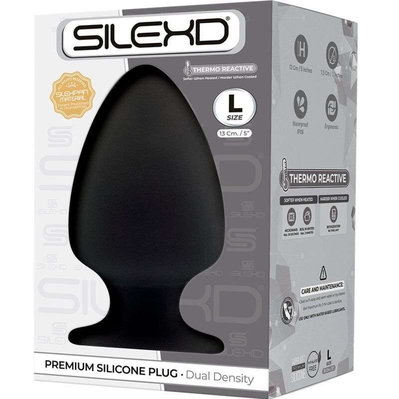 SILEXD – PLUG ANAL MODÈLE 1 PREMIUM SILEXPAN SILICONE PREMIUM THERMOREACTIF TAILLE L