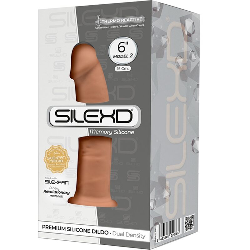 SILEXD – MODÈLE 2 PÉNIS RÉALISTE PREMIUM SILEXPAN SILICONE CARAMEL 15.4 CM