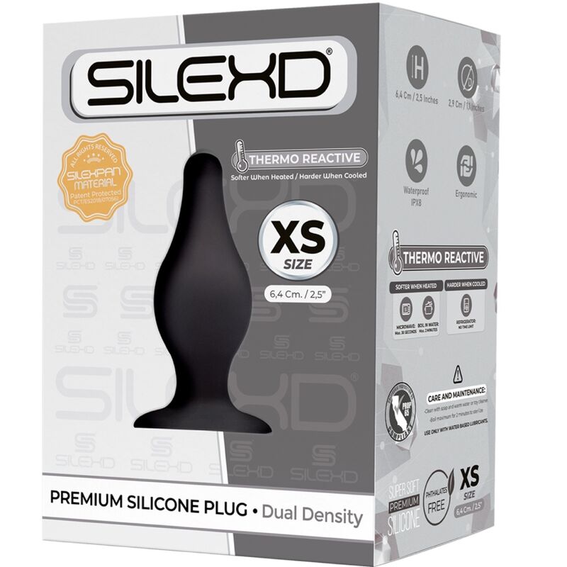 SILEXD – PLUG ANAL MODÈLE 2 PREMIUM SILEXPAN SILICONE PREMIUM THERMOREACTIF TAILLE XS
