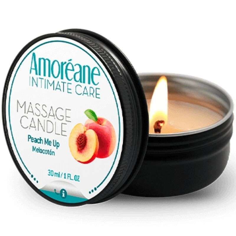 AMOREANE – BOUGIE DE MASSAGE PÊCHE 30 ML