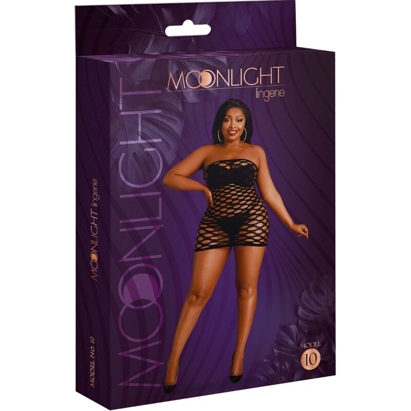 MOONLIGHT – ROBE EN MAILLE MODÈLE 10 NOIRE GRANDE TAILLE