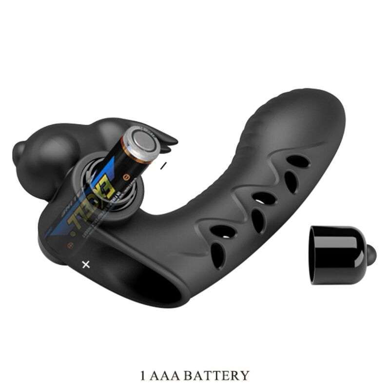 PRETTY LOVE – COUVERCLE DE DOIGT VIBRATEUR LAPIN NOIR VANCE