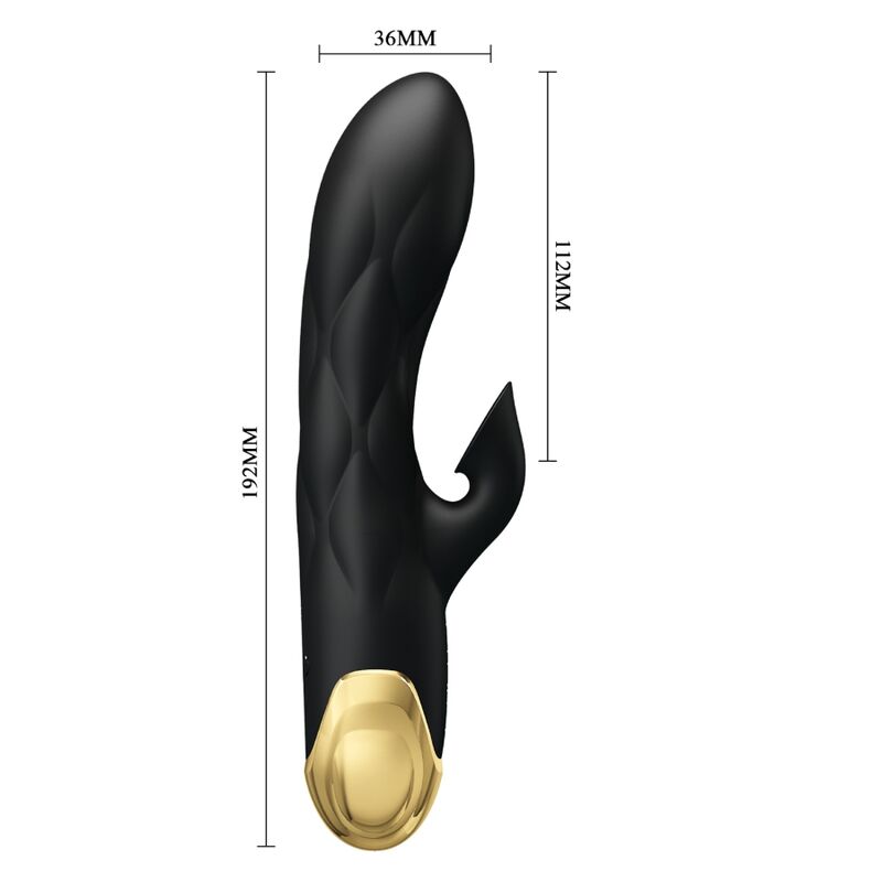 PRETTY LOVE – VIBRATEUR DE LUXE RECHARGEABLE NOIR PLAQUÉ OR