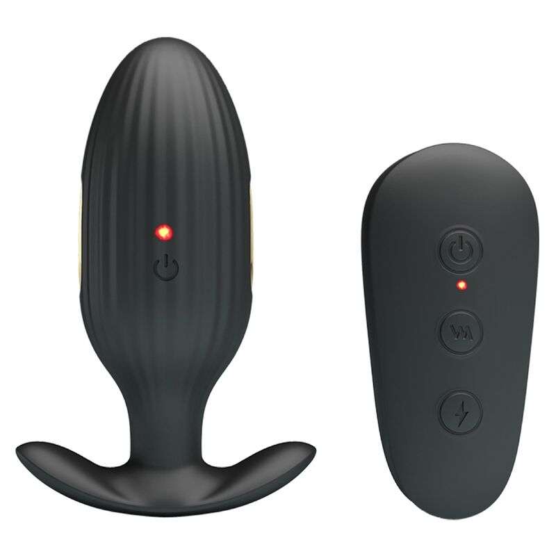 PRETTY LOVE – VIBRATEUR ANAL RECHARGEABLE KELLY PLUG NOIR
