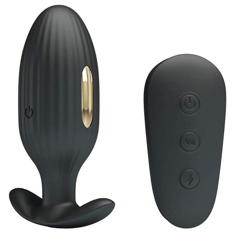 PRETTY LOVE – VIBRATEUR ANAL RECHARGEABLE KELLY PLUG NOIR