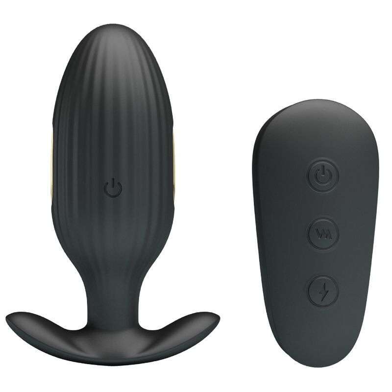 PRETTY LOVE – VIBRATEUR ANAL RECHARGEABLE KELLY PLUG NOIR