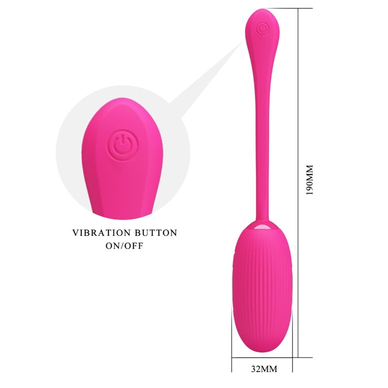 PRETTY LOVE – OEUF VIBRANT RECHARGEABLE DOREEN MAGENTA TÉLÉCOMMANDE