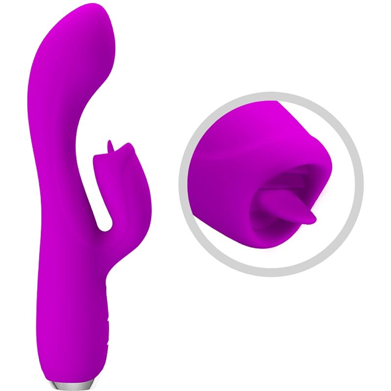 PRETTY LOVE – VIBRATEUR LAPIN RECHARGEABLE GLORIA IMPERMÉABLE VIOLET