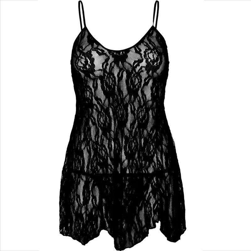 LEG AVENUE – CHEMISE DENTELLE FLEURIE