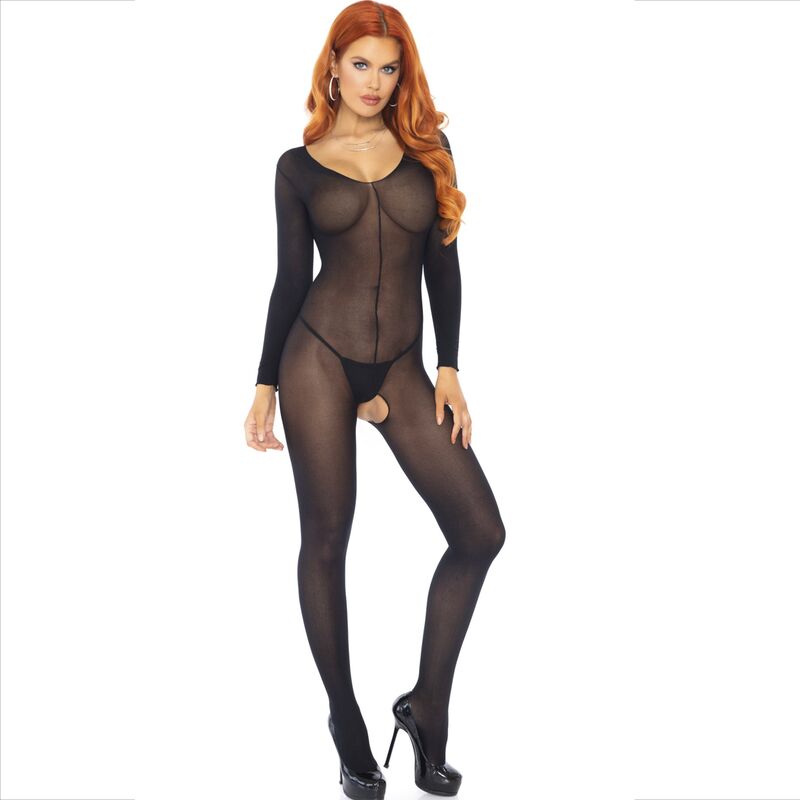 LEG AVENUE – BODYSTOCKING MANCHES LONGUES NOIR