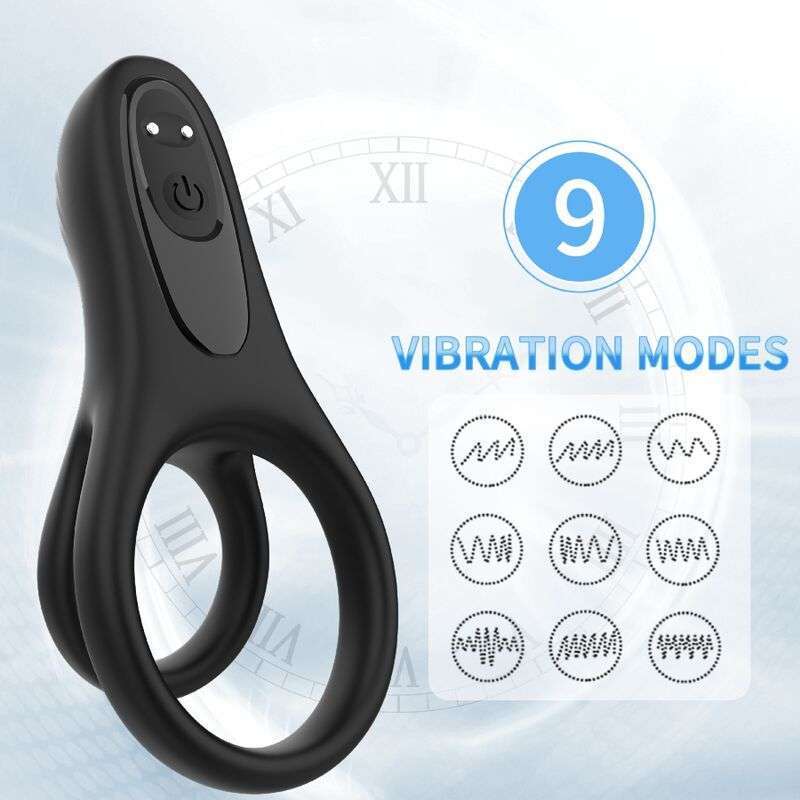 ARMONY – VIBRATEUR DOUBLE ANNEAU NOIR