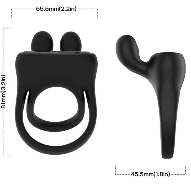 ARMONY – ANNEAU VIBRATEUR LAPIN NOIR