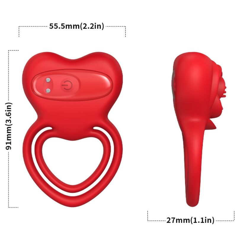 ARMONY – ANNEAU VIBRATEUR COEUR ROUGE