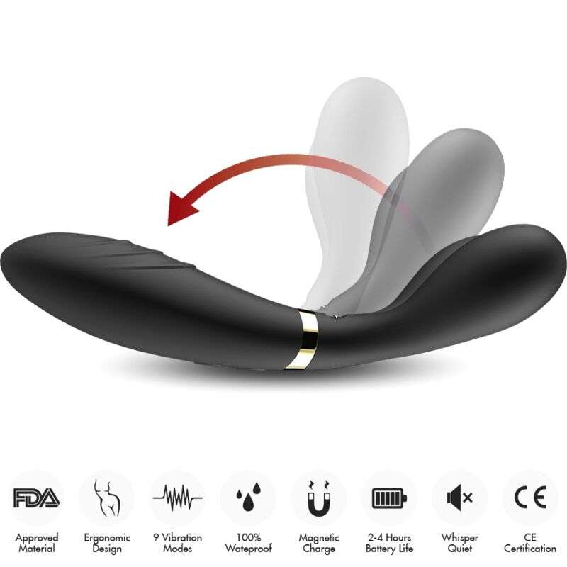 ARMONY – Y-WAND MASSAGE  VIBRATEUR DOUBLE TÊTE NOIR