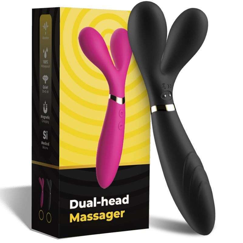 ARMONY – Y-WAND MASSAGE  VIBRATEUR DOUBLE TÊTE NOIR