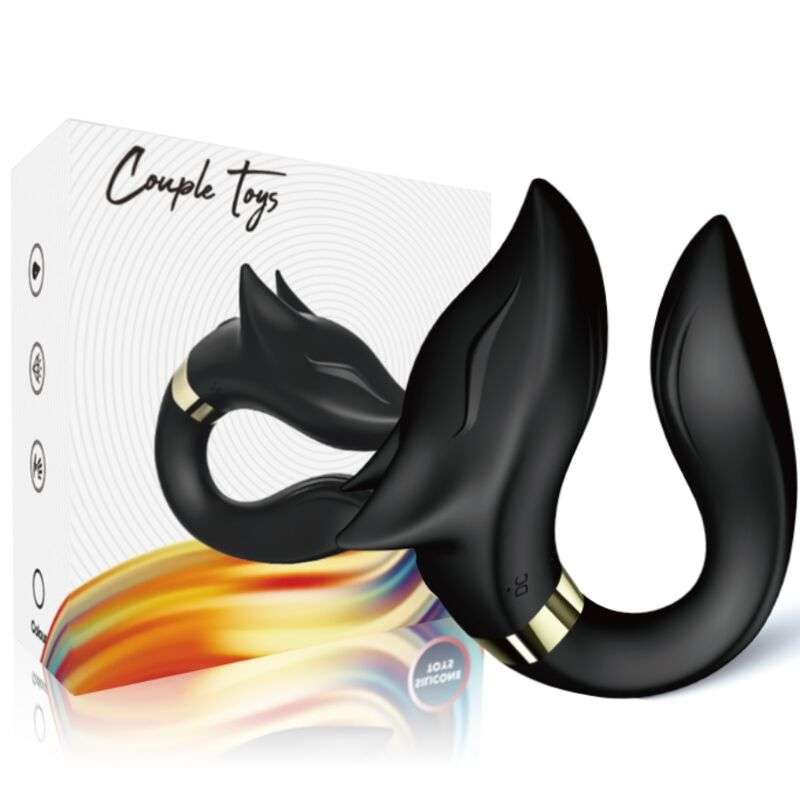 ARMONY – VIBRATEUR FOX POUR COUPLES TÉLÉCOMMANDE NOIR