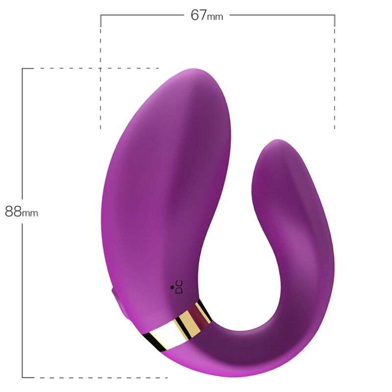 ARMONY – VIBRATEUR CROISSANT POUR COUPLES TÉLÉCOMMANDE VIOLET