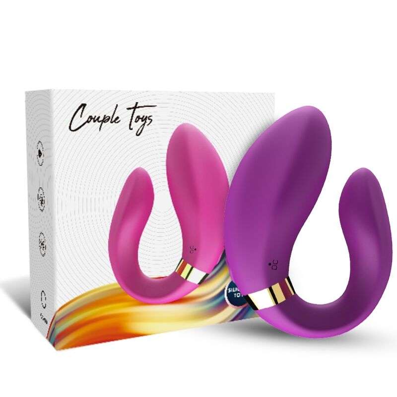 ARMONY – VIBRATEUR CROISSANT POUR COUPLES TÉLÉCOMMANDE VIOLET
