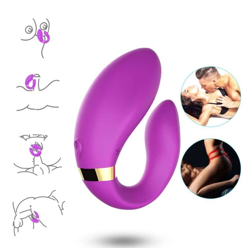 ARMONY – VIBRATEUR CROISSANT POUR COUPLES TÉLÉCOMMANDE VIOLET