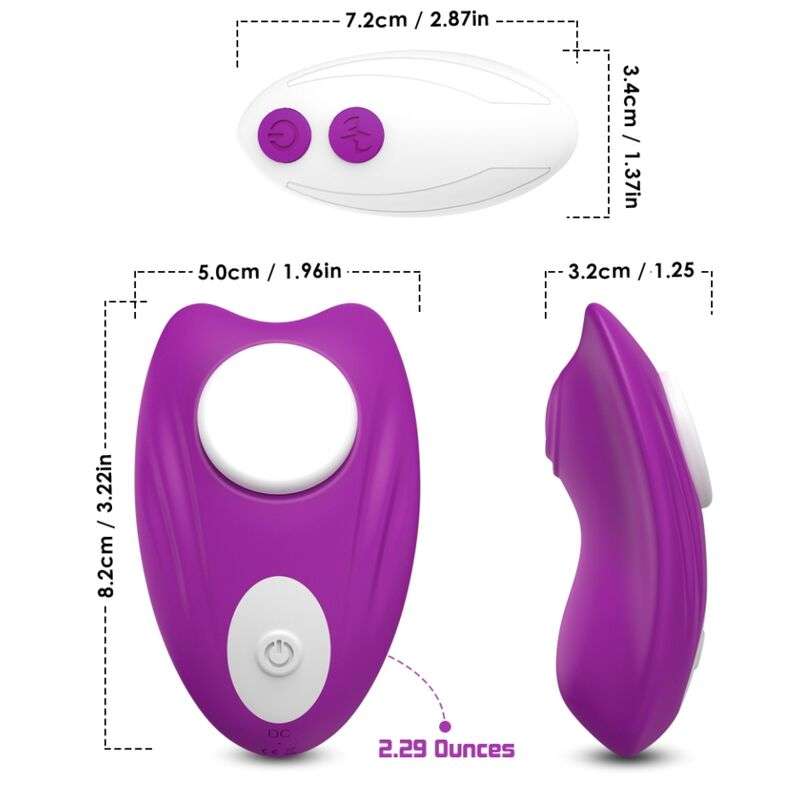 ARMONY – CULOTTE PORTABLE PAPILLON VIBRATEUR TÉLÉCOMMANDE VIOLET