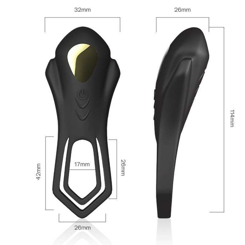 ARMONY – TÉLÉCOMMANDE DOUBLE ANNEAU VIBRATEUR ROADSTER NOIR