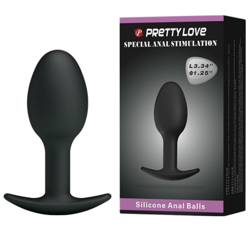 PRETTY LOVE – PLUG ANAL EN SILICONE 6.5 CM NOIR