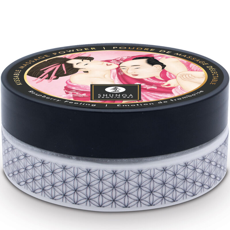 SHUNGA – KIT DE POUDRE DE MASSAGE COMESTIBLE FRAMBOISE