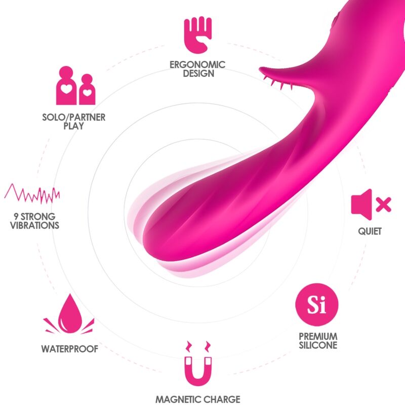 ARMONY – VIBRATEUR ROMANCE AVEC STIMULATEUR FUCHSIA