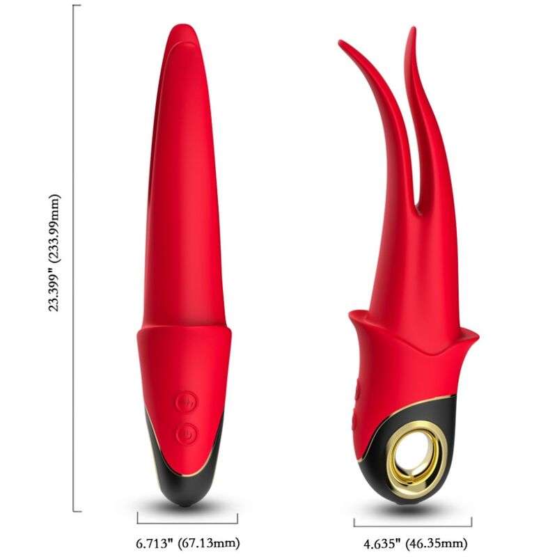 ARMONY – VIBRATEUR SHADOW DOUBLE TÊTE TEASING ROUGE
