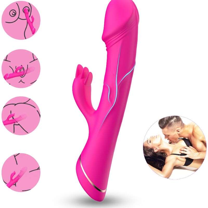ARMONY – GODE VIBRATEUR LAPIN SILICONE FUCHSIA