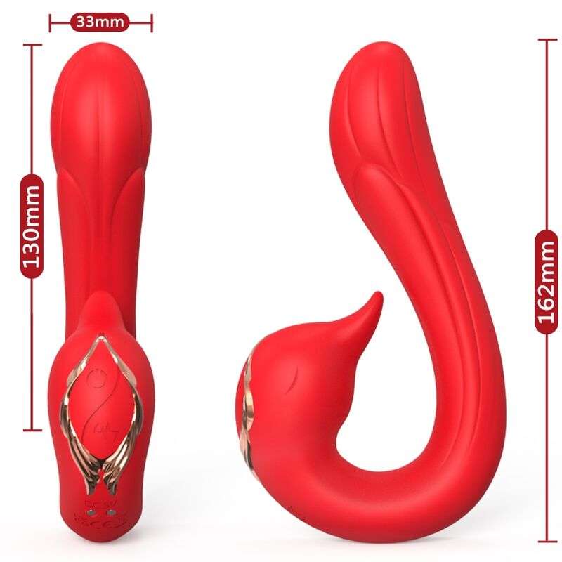 ARMONY – VIBRATEUR DELFIN MULTIPOSITION  EFFET CHALEUR ROUGE
