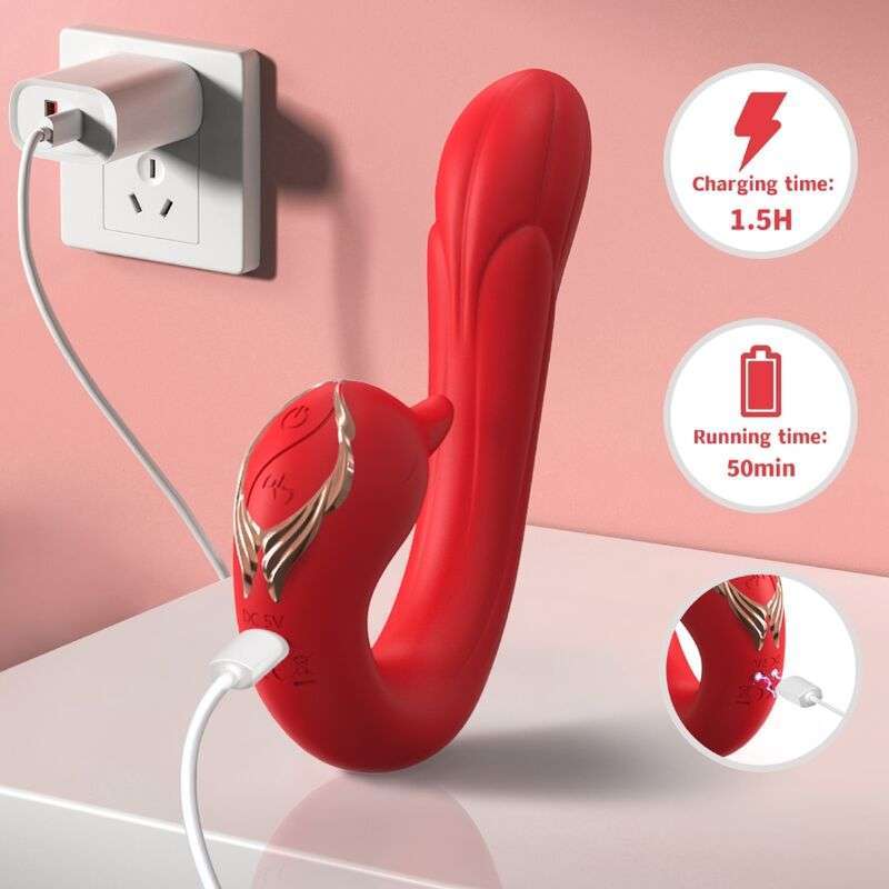 ARMONY – VIBRATEUR DELFIN MULTIPOSITION  EFFET CHALEUR ROUGE