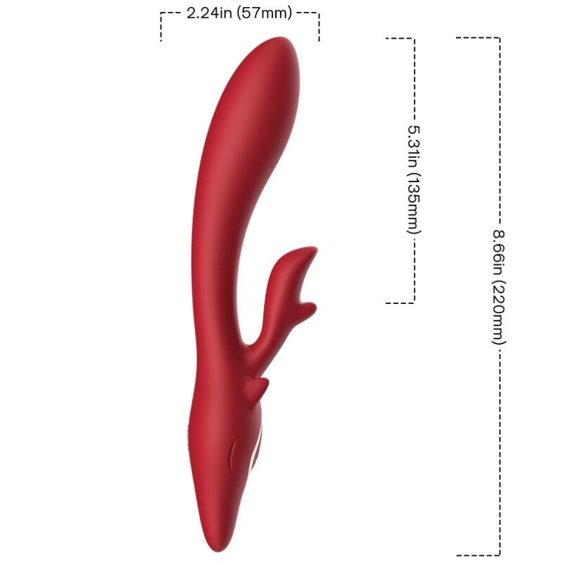 ARMONY – VIBRATEUR ELK RABBIT COURBE ROUGE