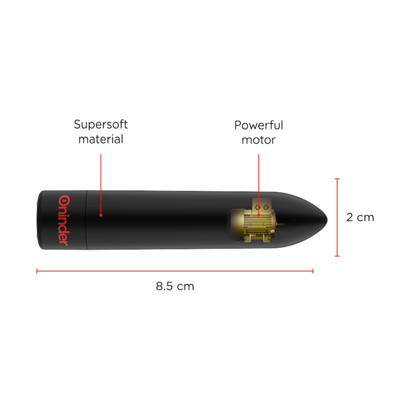 ONINDER – BERLIN VIBRATEUR BULLET NOIR 9 MODES 8,5 X 2 CM – APPLICATION GRATUITE